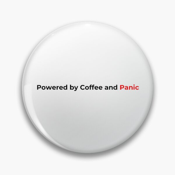 Item preview, Powered by Coffee and Panic Sticker designed and sold by coffeecup_.