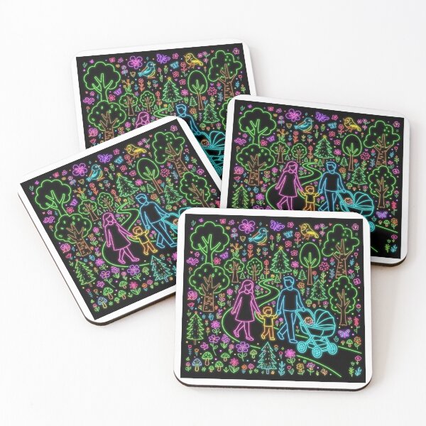 Item preview, Neon Family Forest Walk Nature Love designed and sold by DervoTeck2767.