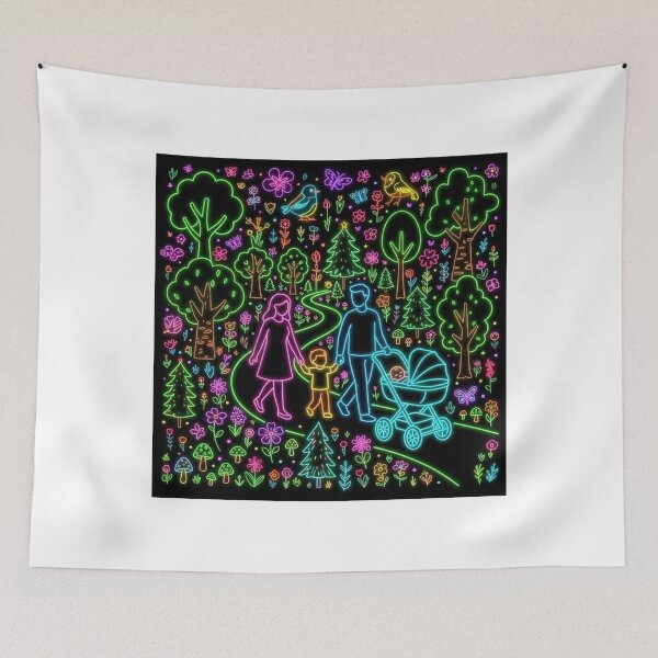 Item preview, Neon Family Forest Walk Nature Love designed and sold by DervoTeck2767.