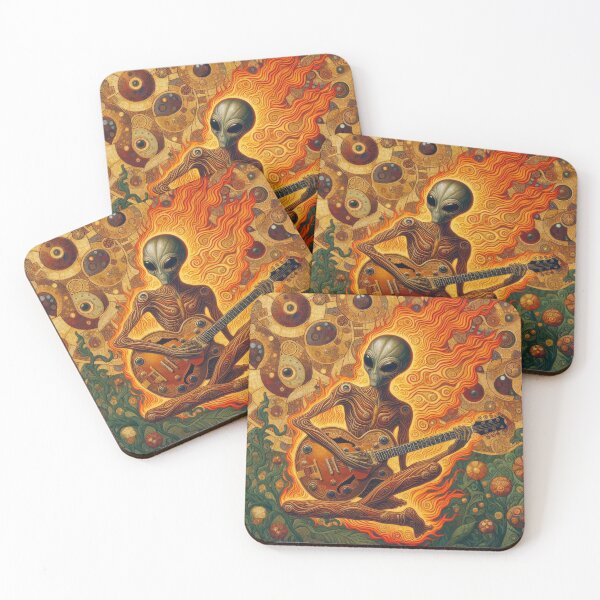 Item preview, Alien Guitar grooving in the flames designed and sold by 40degreesSouth.