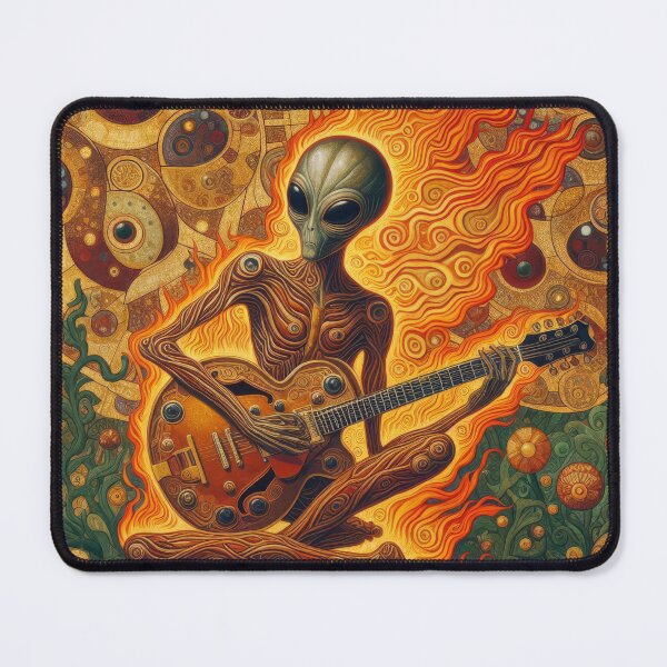 Item preview, Alien Guitar grooving in the flames designed and sold by 40degreesSouth.