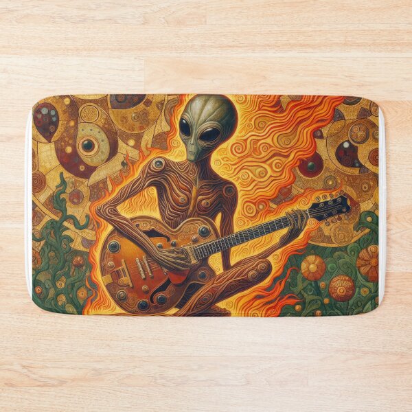Item preview, Alien Guitar grooving in the flames designed and sold by 40degreesSouth.