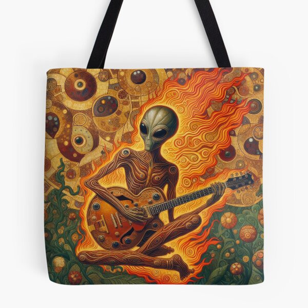 Item preview, Alien Guitar grooving in the flames designed and sold by 40degreesSouth.
