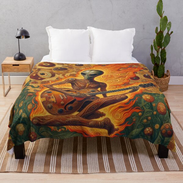 Item preview, Alien Guitar grooving in the flames designed and sold by 40degreesSouth.