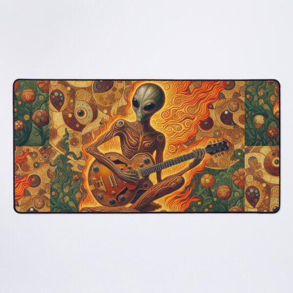 Item preview, Alien Guitar grooving in the flames designed and sold by 40degreesSouth.