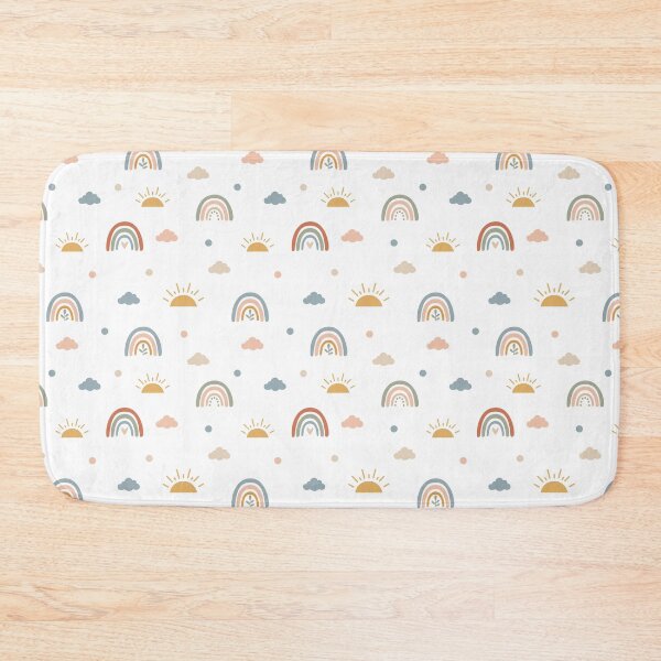 Item preview, Pastel Rainbow Sky Seamless Pattern designed and sold by CosmoPixelArts.