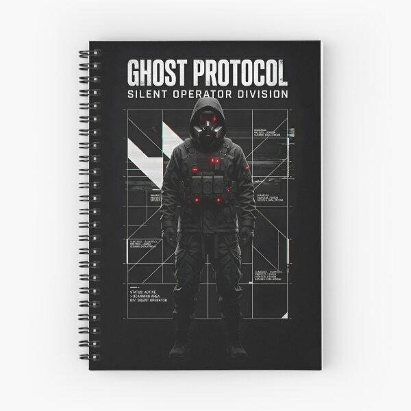 Item preview, Silent Operator Cyber Minimalist Design designed and sold by OVERRIDESTUDIOS.