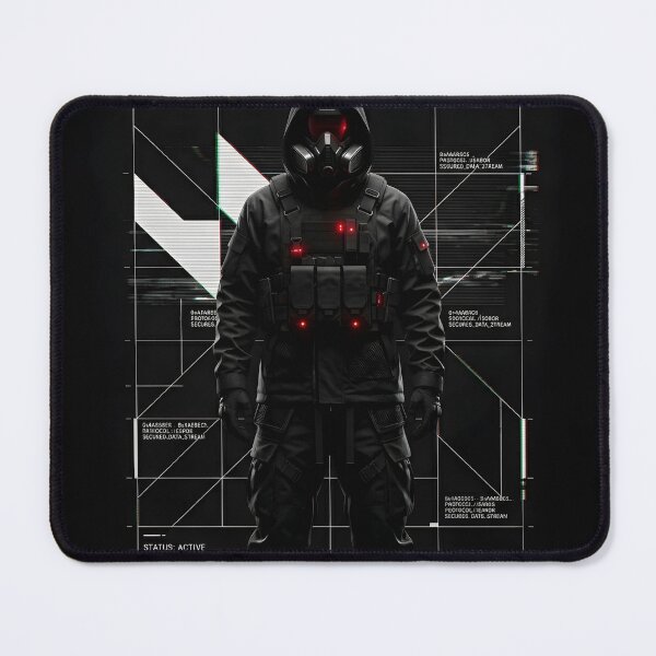 Item preview, Silent Operator Cyber Minimalist Design designed and sold by OVERRIDESTUDIOS.
