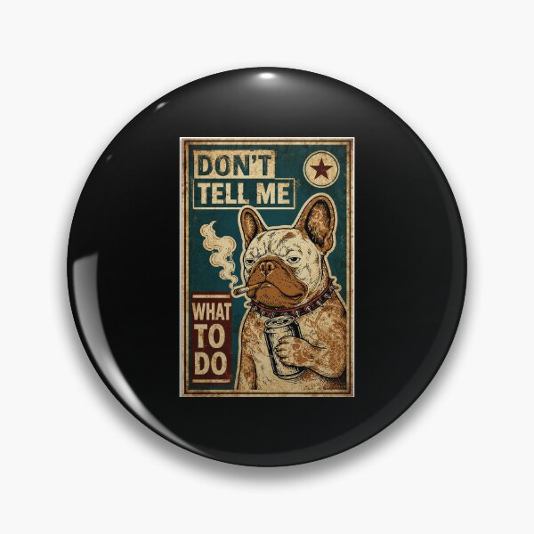 Item preview, Grumpy Bulldog Vintage Attitude Poster Style Funny Rebel Mood designed and sold by ferminhays.