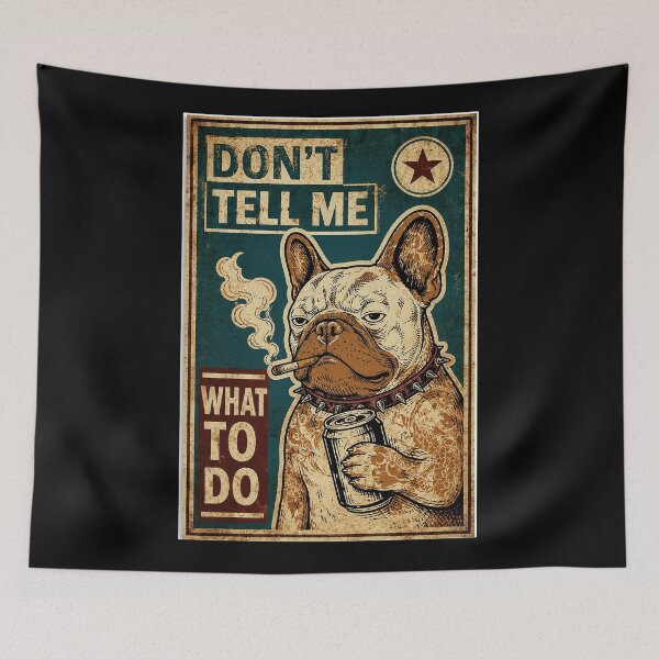 Item preview, Grumpy Bulldog Vintage Attitude Poster Style Funny Rebel Mood designed and sold by ferminhays.