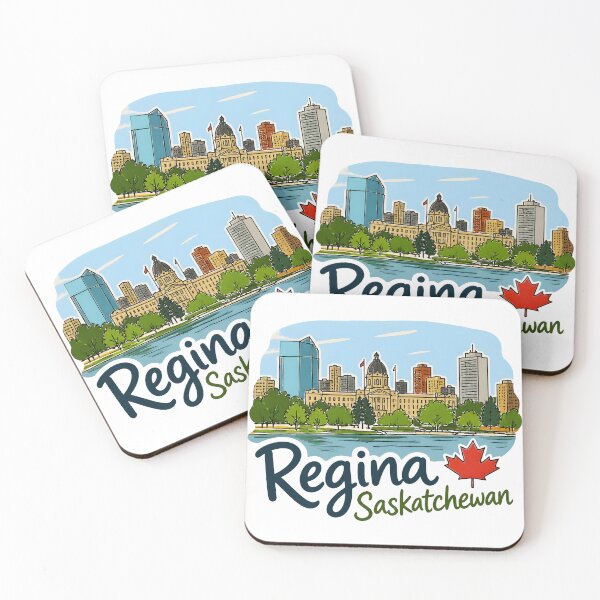 Item preview, Regina Saskatchewan Canada Cute Skyline Colorful Cityscape  designed and sold by HowToCanadian.