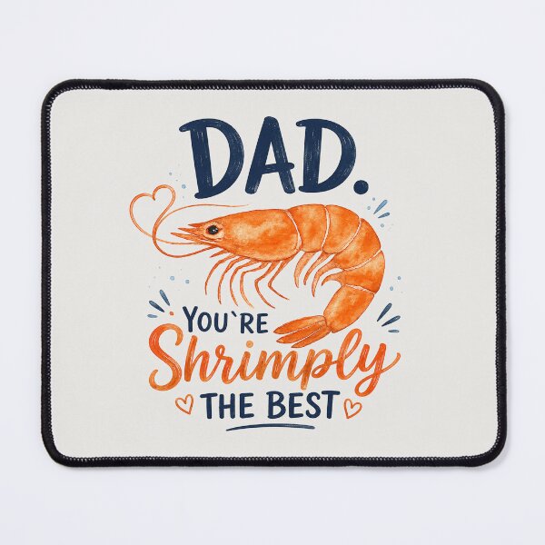 Item preview, Funny Shrimp Dad T-Shirt – “Dad, You’re Shrimply The Best” Watercolor Seafood Pun Design designed and sold by Verycutethings.