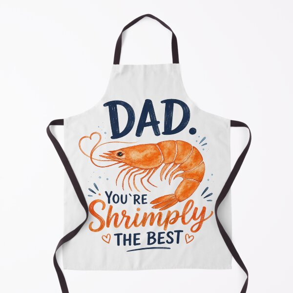 Item preview, Funny Shrimp Dad T-Shirt – “Dad, You’re Shrimply The Best” Watercolor Seafood Pun Design designed and sold by Verycutethings.