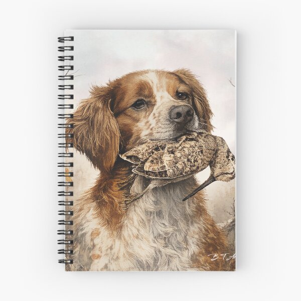 Item preview, Brittany Spaniel & Woodcock Hunt – Vintage Hunting Dog Art designed and sold by TammyHunterArt.