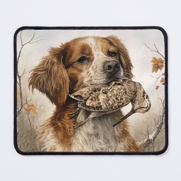 Item preview, Brittany Spaniel & Woodcock Hunt – Vintage Hunting Dog Art designed and sold by TammyHunterArt.