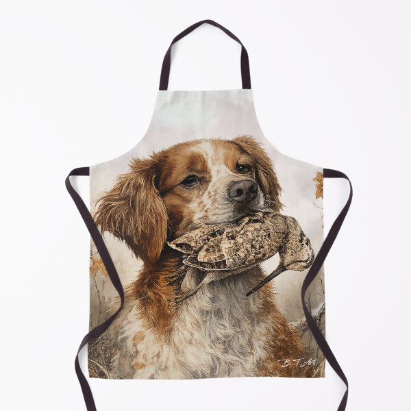 Item preview, Brittany Spaniel & Woodcock Hunt – Vintage Hunting Dog Art designed and sold by TammyHunterArt.