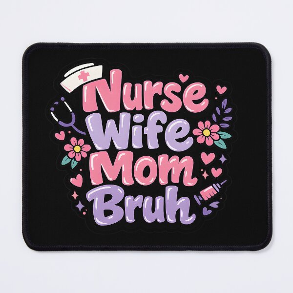 Item preview, Nurse Wife Mom Bruh Sticker | Funny Nurse Gift | Nurse Life designed and sold by VaultVibes.