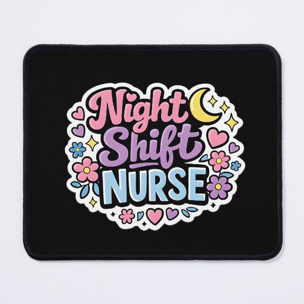 Item preview, Night Shift Nurse Floral Sticker | Nurse Gift | Nurse Life designed and sold by VaultVibes.