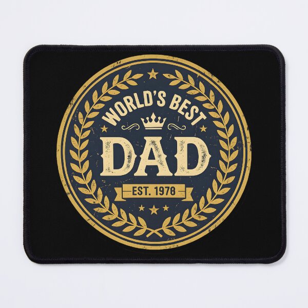 Item preview, World's Best Dad Est 1978 Vintage Badge Father's Day Gift designed and sold by VaultVibes.
