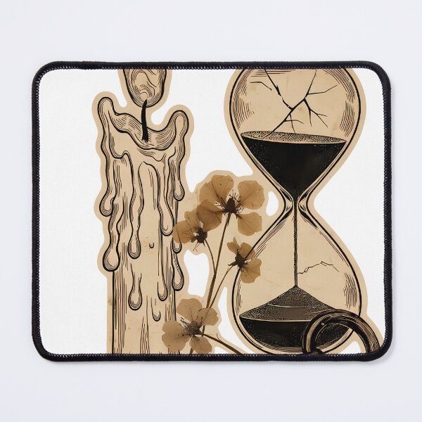 Item preview, Vintage Candle Hourglass Key Illustration designed and sold by VaultVibes.