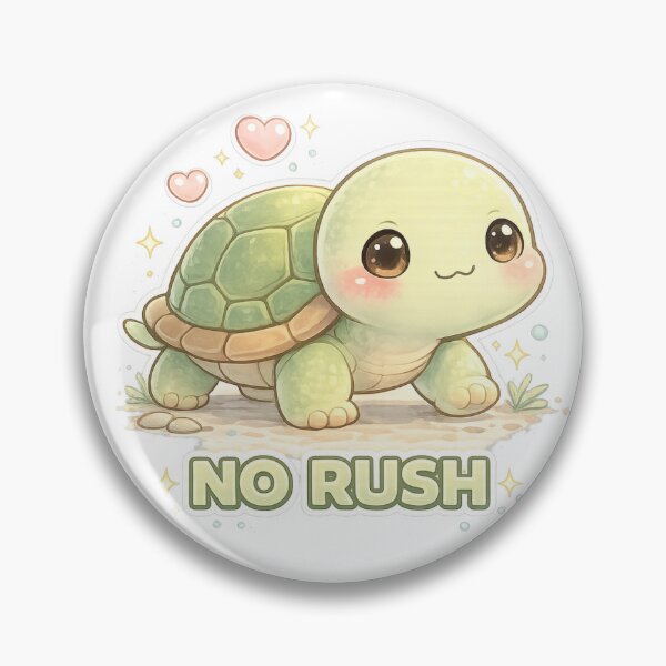 Artikelvorschau, Niedlicher Schildkröten-Aufkleber „Keine Eile“ | Lustiges Kawaii-Schildkröten-Meme-Geschenk für Schildkrötenliebhaber entworfen und verkauft von ArtByTripti.