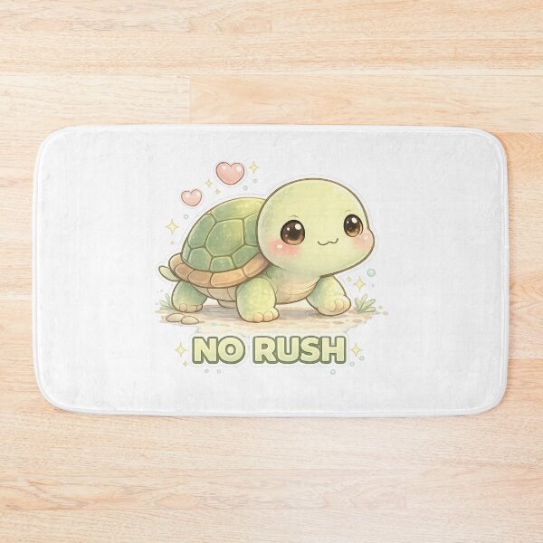 Item preview, Cute Turtle No Rush Sticker | Funny Kawaii Turtle Meme Aesthetic Gift for Turtle Lovers designed and sold by ArtByTripti.