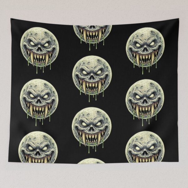 Item preview, Skull Moon — Monster Skull Moon Horror Cartoon designed and sold by David Mateo ArtWorks.