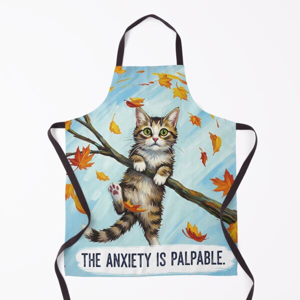 Item preview, Hanging Autumn Cat | The Anxiety is Palpable designed and sold by SillyPawsStudio.