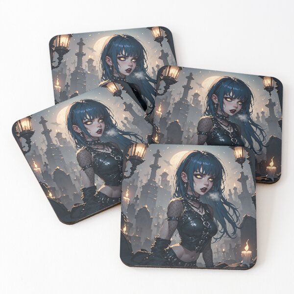 Item preview, Hot Halloween Anime Goth Girl Waifu 232 designed and sold by Your New Fixation.