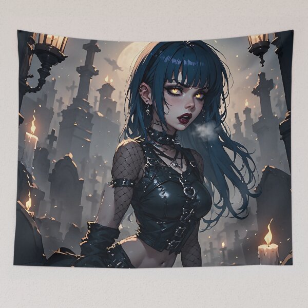 Item preview, Hot Halloween Anime Goth Girl Waifu 232 designed and sold by Your New Fixation.