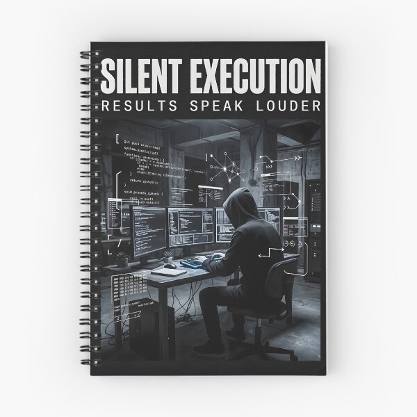 Item preview, Silent Execution | Brutalist Programmer Aesthetic Design designed and sold by OVERRIDESTUDIOS.