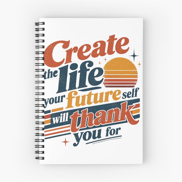 Item preview, Create The Life Your Future Self Will Thank You For Vintage Retro Sunset designed and sold by BengBenz.
