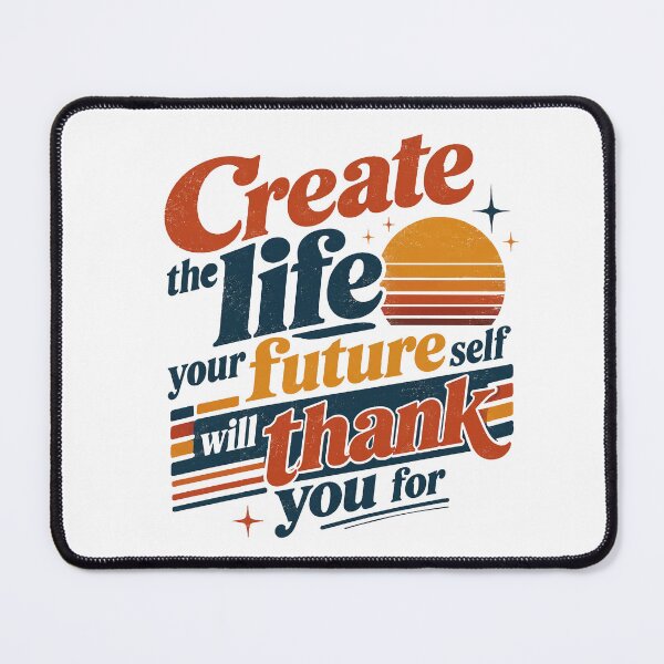 Item preview, Create The Life Your Future Self Will Thank You For Vintage Retro Sunset designed and sold by BengBenz.