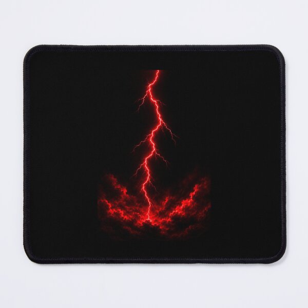 Item preview, Red Neon Lightning Glow Black Background designed and sold by DervoTeck2767.