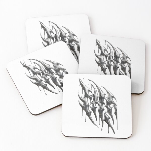 Item preview, Liquid Chrome Cyber Sigilism Metal Drip Art designed and sold by VaultVibes.
