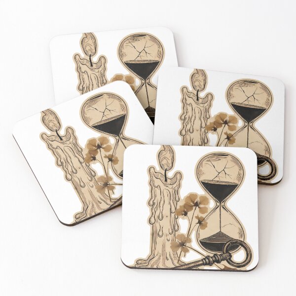 Item preview, Vintage Candle Hourglass Key Illustration designed and sold by VaultVibes.