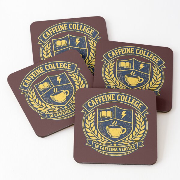Item preview, Caffeine College In Caffeina Veritas — Funny  Coffee Lover Vintage University Badge Shirt designed and sold by VaultVibes.