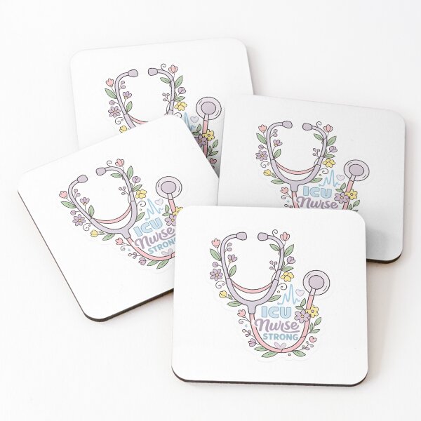 Item preview, ICU Nurse Strong Floral Stethoscope Sticker | Nurse Gift | Nurse Life designed and sold by VaultVibes.