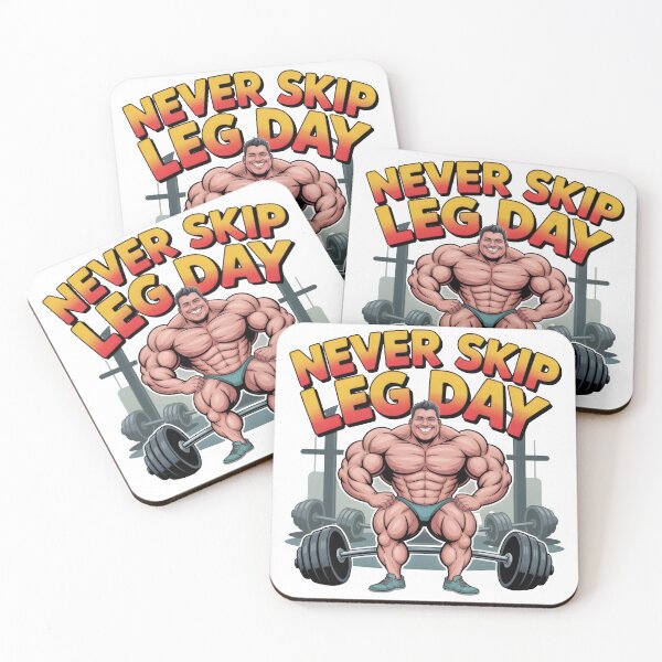 Item preview, Never Skip Leg Day – Funny Cartoon Bodybuilder Gym Shirt designed and sold by Glamour Gaze .