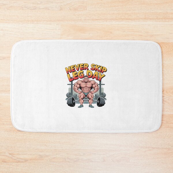 Item preview, Never Skip Leg Day – Funny Cartoon Bodybuilder Gym Shirt designed and sold by Glamour Gaze .