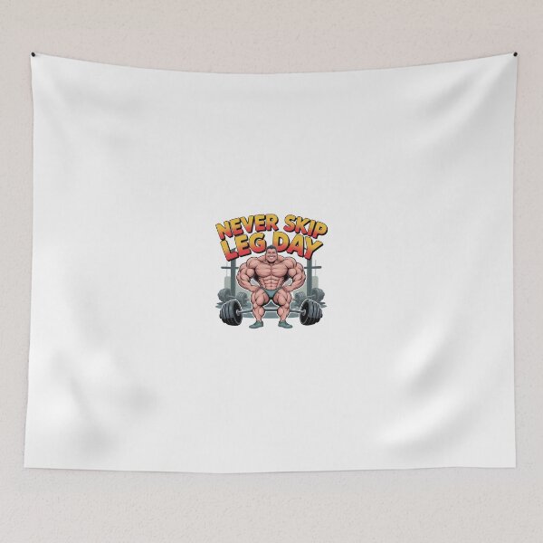 Item preview, Never Skip Leg Day – Funny Cartoon Bodybuilder Gym Shirt designed and sold by Glamour Gaze .