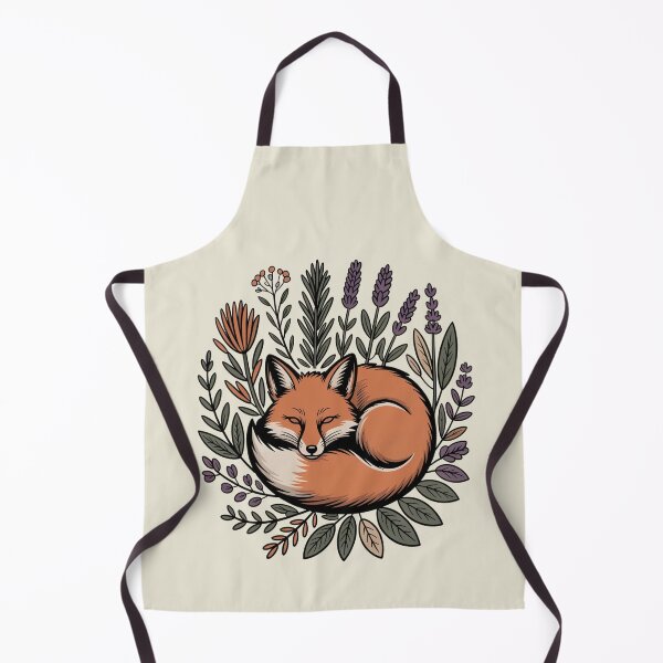 Item preview, Sleeping Fox in Herbs Lavender Botanical Art designed and sold by AlexandraSand.