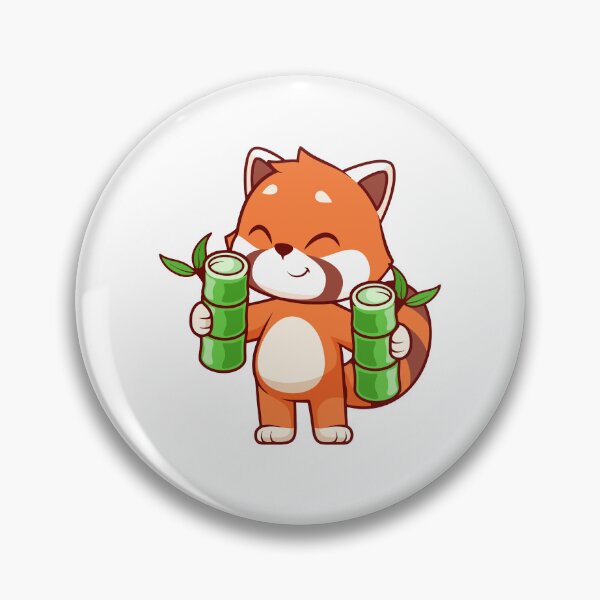 Item preview, Cute Red Panda Holding Green Bamboo Stalks designed and sold by Andreaster.