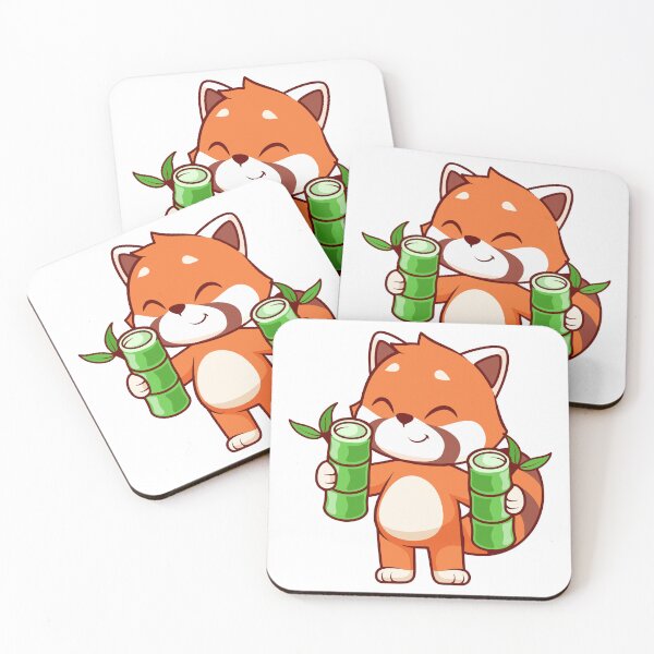 Item preview, Cute Red Panda Holding Green Bamboo Stalks designed and sold by Andreaster.