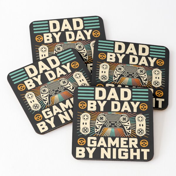 Item preview, Funny Gamer Dad Shirt | Dad By Day Gamer By Night Retro Gaming Design designed and sold by PRINYOS.