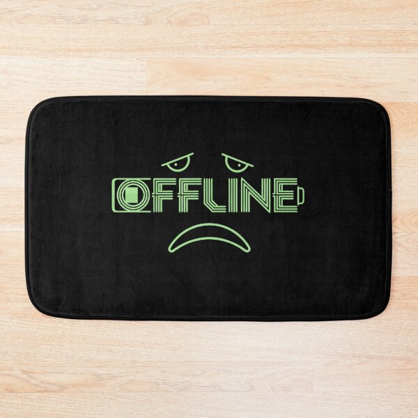 Item preview, OFFLINE Battery - Tech Retro Exhausted Face Typography Shirt designed and sold by mantra2023.