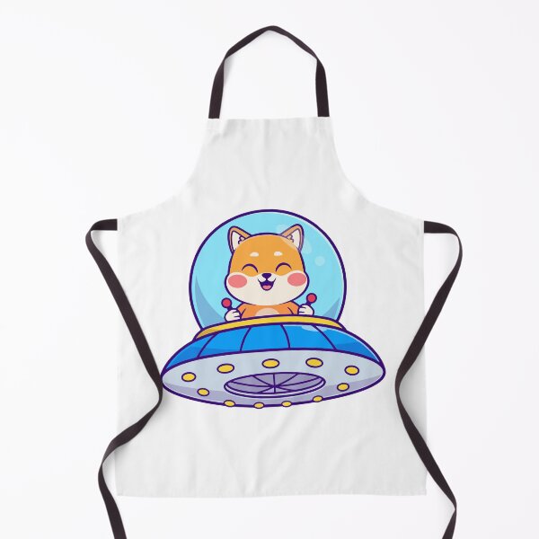 Item preview, Cute Space Dog Piloting Cartoon Blue UFO Spaceship designed and sold by Andreaster.