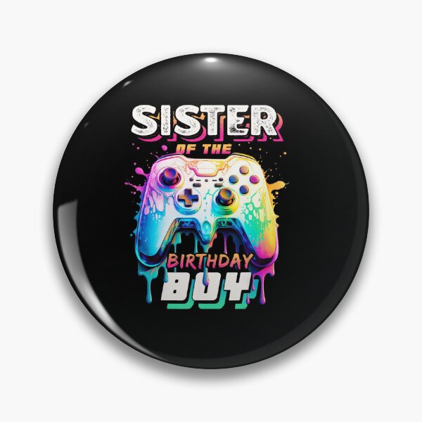 Item preview, Sister of the Birthday Boy Neon Gamer Party Controller designed and sold by FGTV2021.