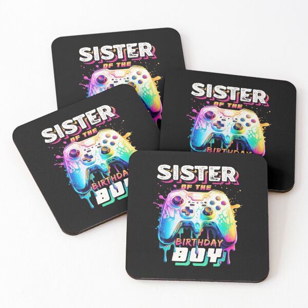Item preview, Sister of the Birthday Boy Neon Gamer Party Controller designed and sold by FGTV2021.