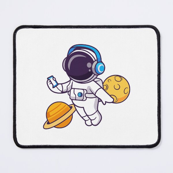 Item preview, Cute Astronaut Floating in Space with Headphones and Planets designed and sold by Andreaster.